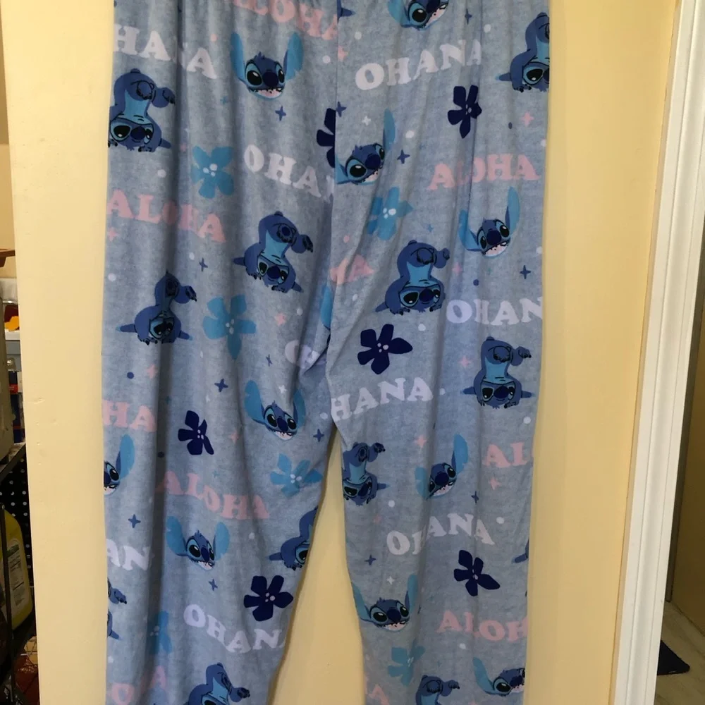 Disney Lilo & Stitch Blue Lounge Pajama Fleece XXL Pants Women’s - Picture 8 of 11